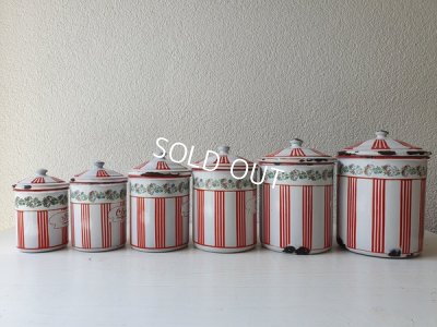 画像10: BB赤ストライプローズガーランドキャニスター