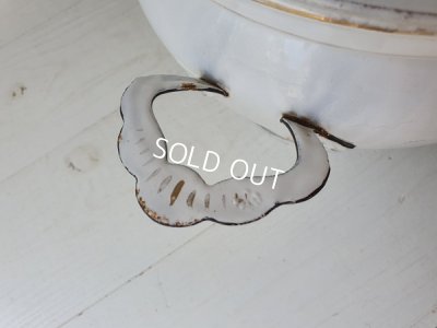 画像9: アンティークホーロー小鳥柄スーピエール