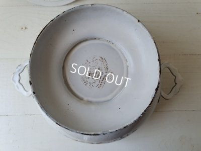 画像7: アンティークホーロー小鳥柄スーピエール