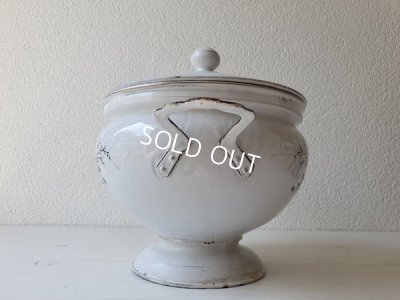 画像11: アンティークホーロー小鳥柄スーピエール