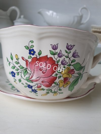 画像5: リュネヴィル薔薇柄カップ&ソーサー