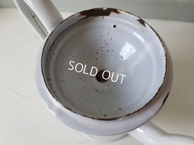 画像11: アンティーク花柄ホーローポット