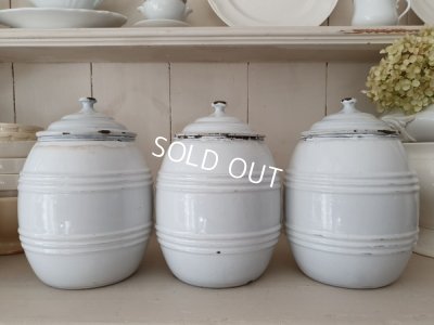 画像4: アンティークホーロー白キャニスター