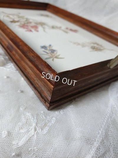 画像4: フレンチ陶器花柄トレイ