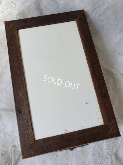 画像2: フレンチ陶器花柄トレイ