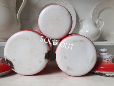 画像10: アンティーク花柄キャニスター3P