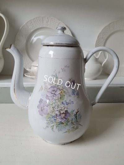 画像4: アンティークパンジー柄コーヒーポット