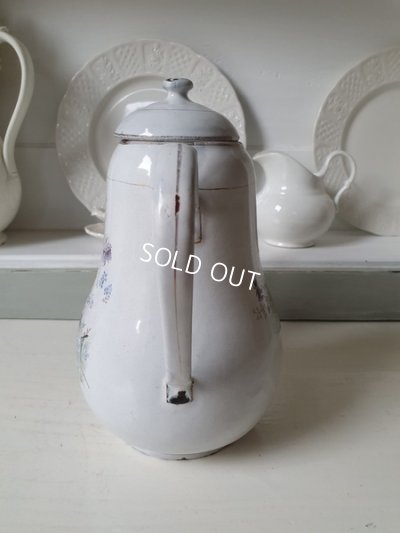 画像3: アンティークパンジー柄コーヒーポット