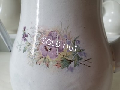 画像6: アンティークパンジー柄コーヒーポット