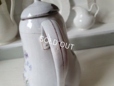 画像15: アンティークパンジー柄コーヒーポット