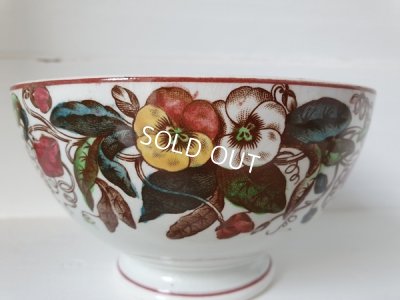 画像2: VIEILLARD BORDEAUXパンジー柄カフェオレボウル