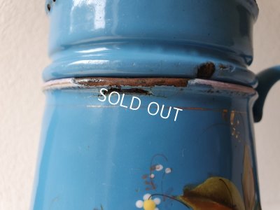 画像11: アンティークホーローローズ柄コーヒーポット