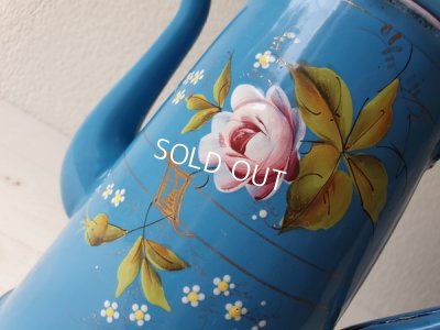 画像2: アンティークホーローローズ柄コーヒーポット