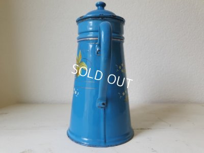 画像13: アンティークホーローローズ柄コーヒーポット