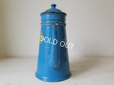 画像15: アンティークホーローローズ柄コーヒーポット