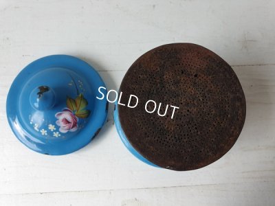 画像5: アンティークホーローローズ柄コーヒーポット