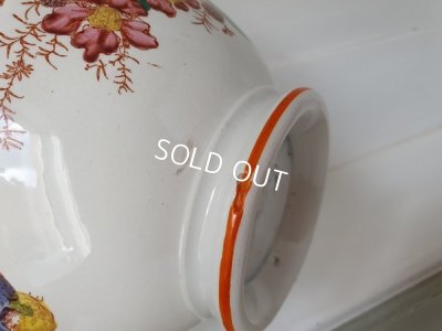 画像12: アンティークツバメとラズベリー柄カフェオレボウル