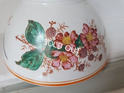 画像5: アンティークツバメとラズベリー柄カフェオレボウル