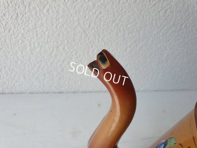 画像11: アンティークホーロー手描きパンジー柄コーヒーポット