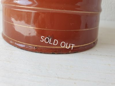 画像14: アンティークホーロー手描きパンジー柄コーヒーポット