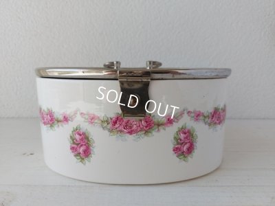 画像6: 陶器製ローズガーランド柄クッキーケース