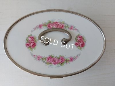 画像8: 陶器製ローズガーランド柄クッキーケース