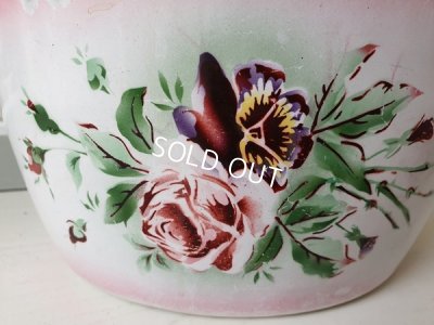 画像3: Japyピンクぼかしローズとパンジー柄キャセロール