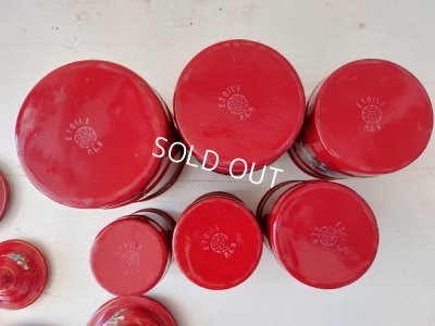 画像7: エトワール社すみれ柄キャニスター6P