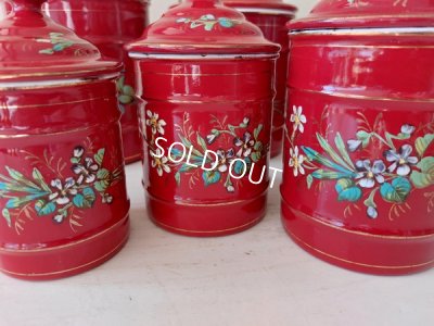 画像2: エトワール社すみれ柄キャニスター6P