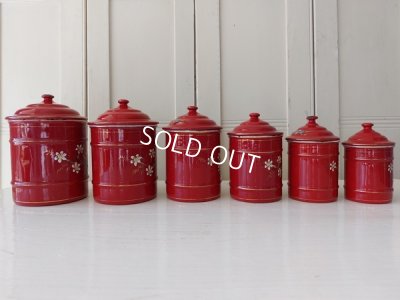 画像17: エトワール社すみれ柄キャニスター6P