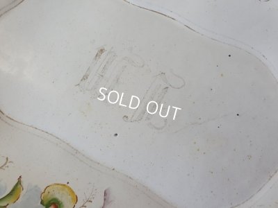 画像12: アンティークホーローすみれ柄トレイ