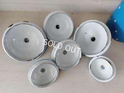 画像10: アンティークホーロートッド柄キャニスター6P