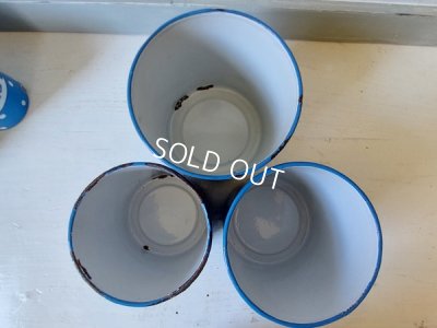 画像13: アンティークホーロートッド柄キャニスター6P