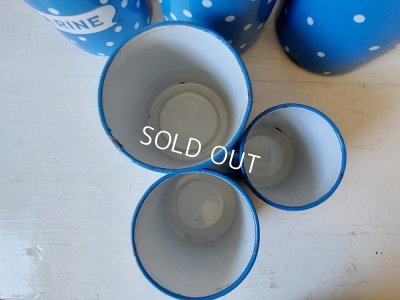 画像12: アンティークホーロートッド柄キャニスター6P