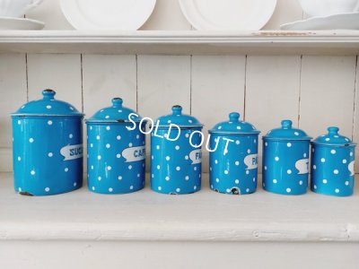 画像3: アンティークホーロートッド柄キャニスター6P