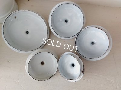 画像9: アンティークホーロー花柄キャニスター