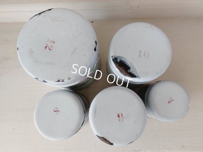 画像11: アンティークホーロー花柄キャニスター