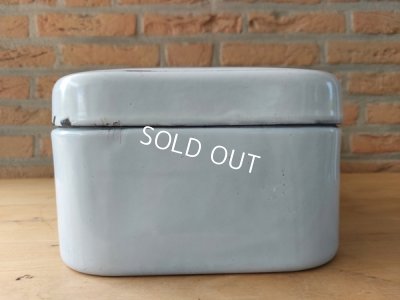 画像5: アンティークホーローローズ柄ブレッドボックス