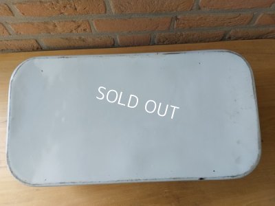 画像10: アンティークホーローローズ柄ブレッドボックス