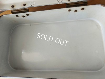 画像12: アンティークホーローローズ柄ブレッドボックス