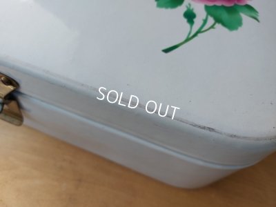 画像15: アンティークホーローローズ柄ブレッドボックス