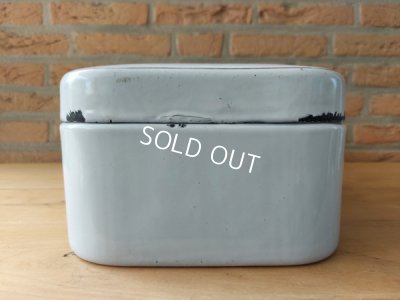 画像6: アンティークホーローローズ柄ブレッドボックス