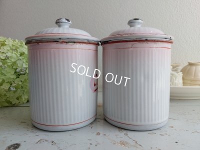 画像3: アンティークピンクグラデーションキャニスター2P