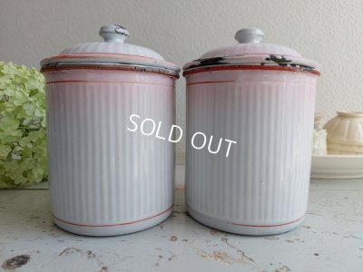 画像4: アンティークピンクグラデーションキャニスター2P