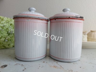 画像5: アンティークピンクグラデーションキャニスター2P