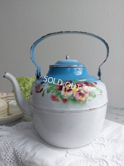 画像3: Japyホーローパンジー柄ケトル