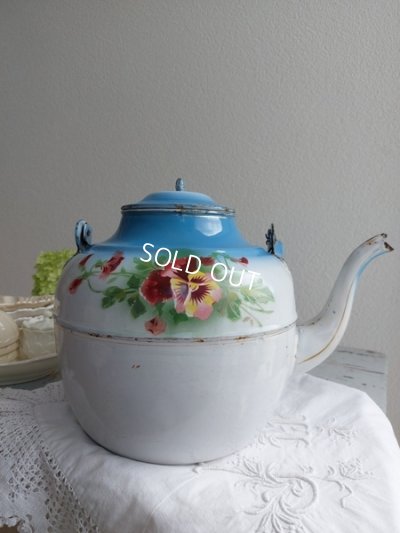 画像2: Japyホーローパンジー柄ケトル