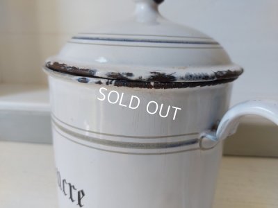 画像10: アンティーク持ち手付ホーローキャニスター