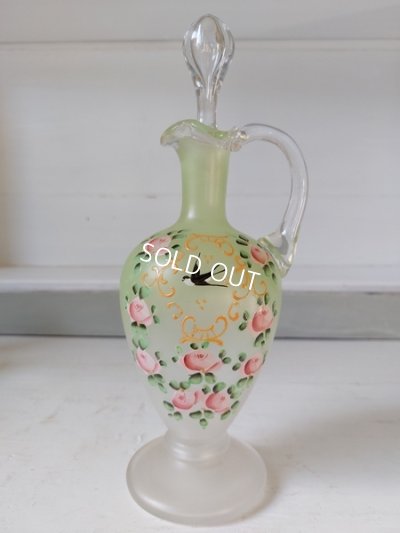 画像2: アンティークつばめとローズ柄リキュールボトルセット