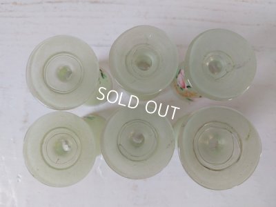 画像18: アンティークつばめとローズ柄リキュールボトルセット